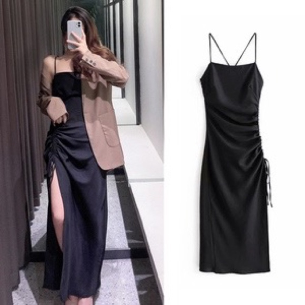 Zara Maxi Slit Dress XS